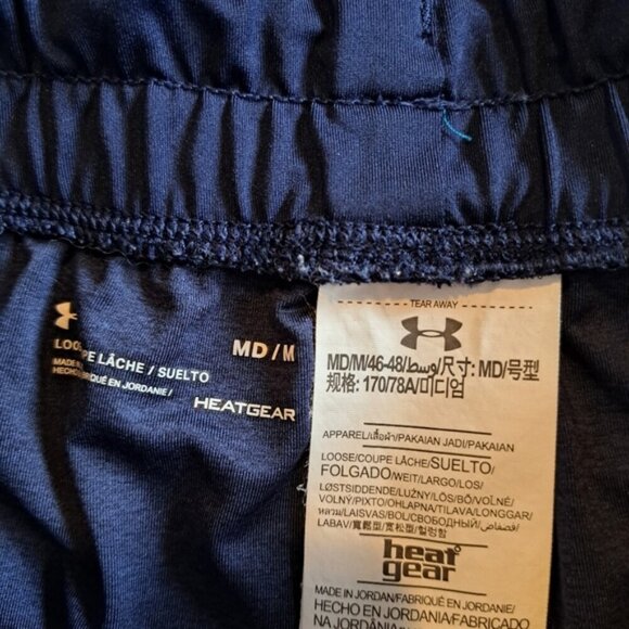 Under Armour women's size Medium loose fit cropped heatgear, blue & pink EUC - Picture 4 of 5